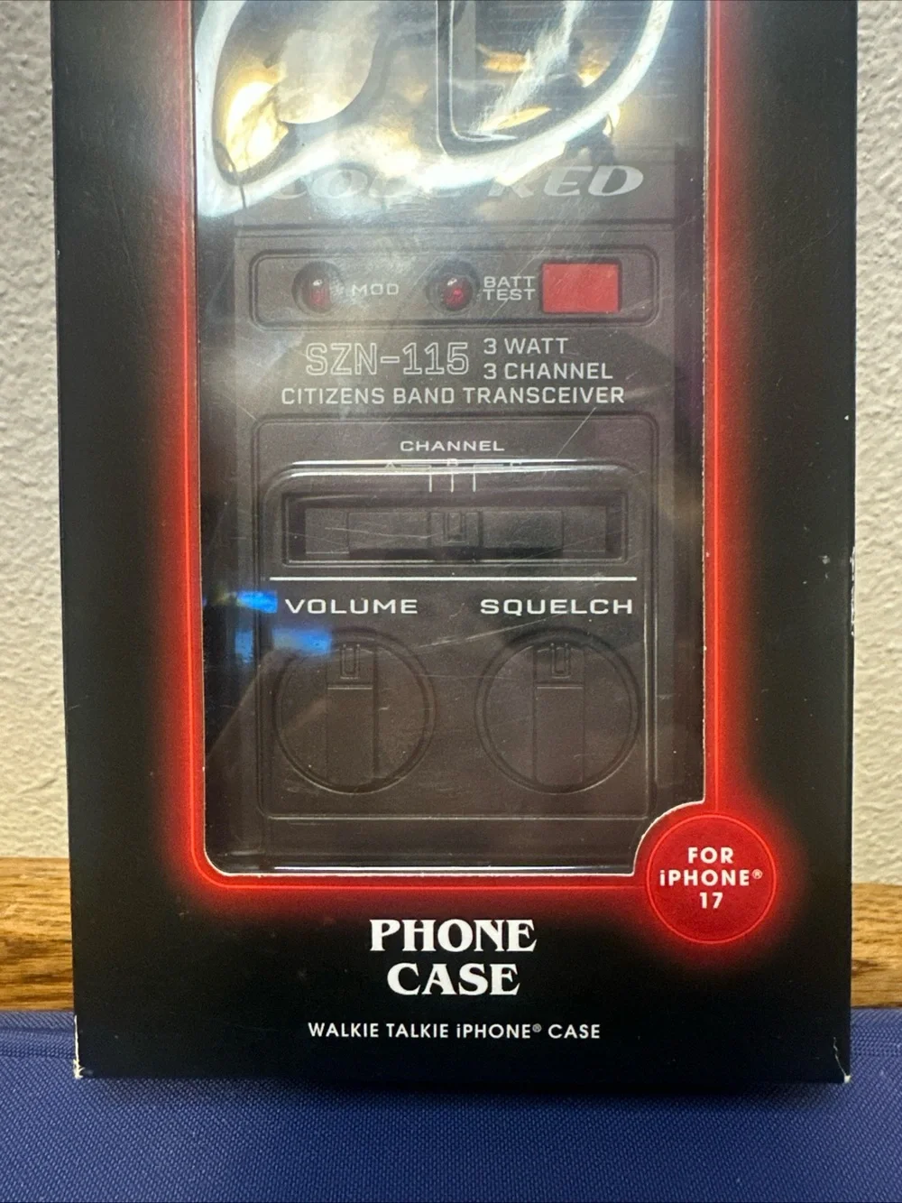 Stranger Things 'Code Red' Walkie Talkie Phone Case - Black & Red